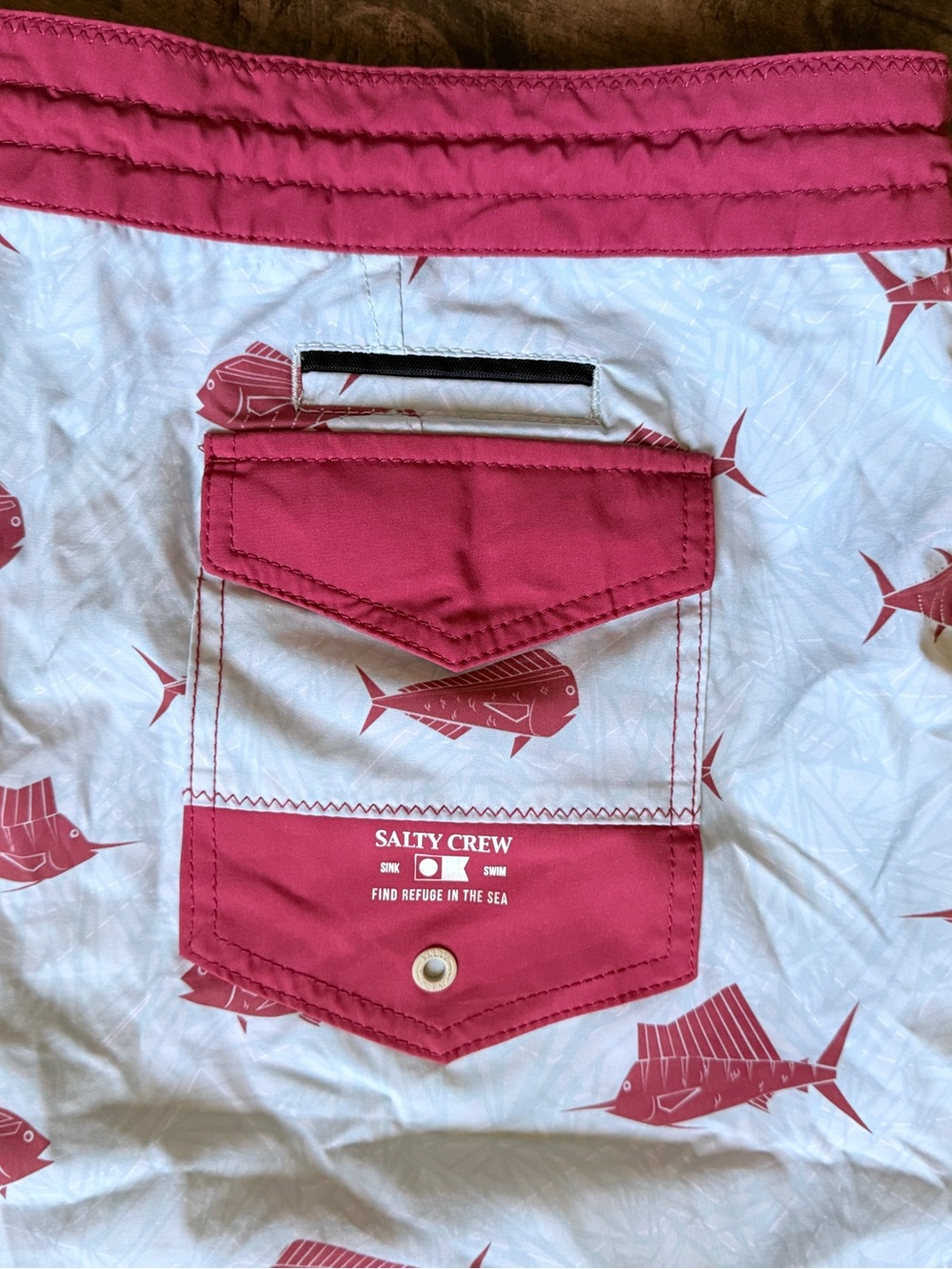 Salty Crew Mens Bait Tank Utility Boardshort , Blue Red, 42 - Picture 6 of 9